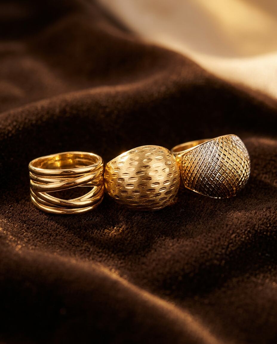 Anéis em ouro 18k feitos na oficina Paulo Coelho