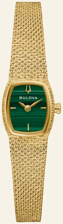 Relógio Bulova Goddess of Time 97L184, mostrador malaquita verde natural
