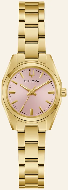 Relógio Bulova Surveyor 97L187, mostrador rosa raiado
