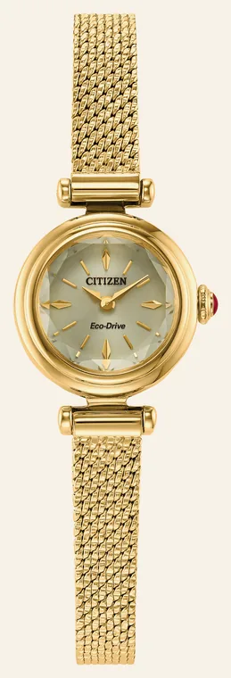 Relógio Citizen Fio EG7086-57PN, mostrador dourado
