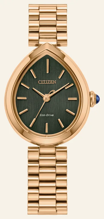 Relógio Citizen L Rainell EM1203-57XN, mostrador verde