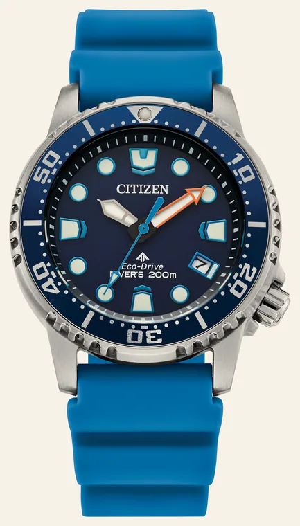 Relógio Citizen Promaster Dive EO2028-06LN, mostrador azul-escuro