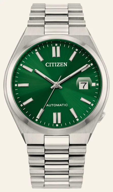 Relógio Citizen Tsuyosa NJ0150-56XN, mostrador verde