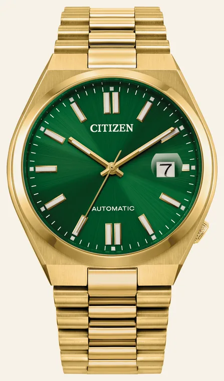 Relógio Citizen Tsuyosa NJ0152-51XN, mostrador verde