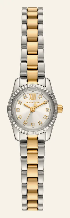 Relógio Michael Kors Lexington MK4903/1KN, mostrador prateado, com detalhes em pavê