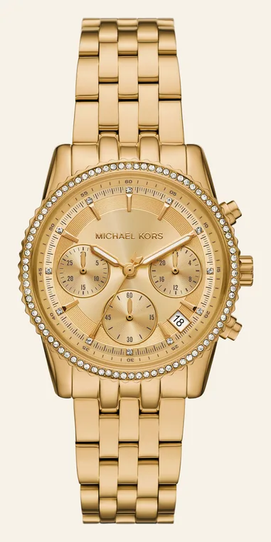 Relógio Michael Kors Ritz MK7530, mostrador dourado