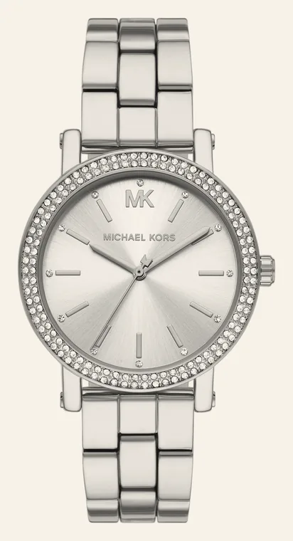 Relógio Michael Kors Corey MK7549, mostrador branco, com efeito sunray