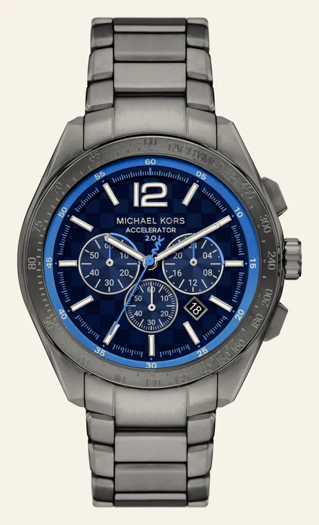 Relógio Michael Kors Accelerator MK9178/1FI, mostrador azul