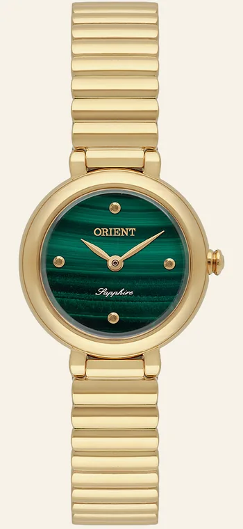 Relógio Orient Orient Eternal LGSS0088 E1KX, mostrador malaquita