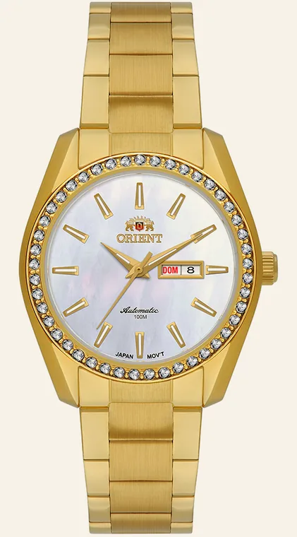 Relógio Orient Orient Automático NH6GG004 B1KX, mostrador madrepérola