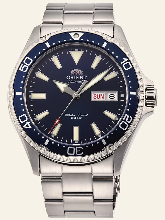 Relógio Orient Orient Automático RAAA0002L19A D1SX, mostrador azul